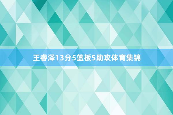 王睿泽13分5篮板5助攻体育集锦