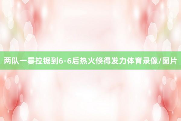 两队一霎拉锯到6-6后热火倏得发力体育录像/图片