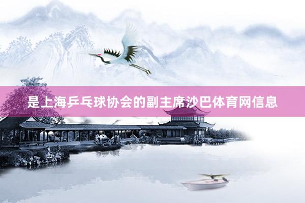 是上海乒乓球协会的副主席沙巴体育网信息