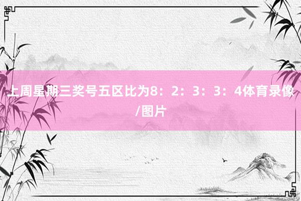 上周星期三奖号五区比为8：2：3：3：4体育录像/图片