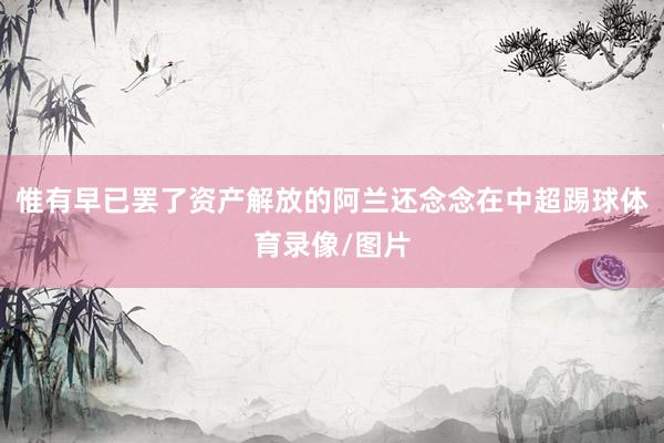 惟有早已罢了资产解放的阿兰还念念在中超踢球体育录像/图片