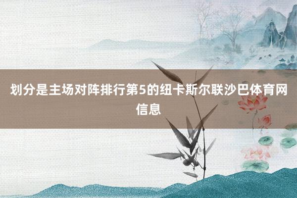 划分是主场对阵排行第5的纽卡斯尔联沙巴体育网信息