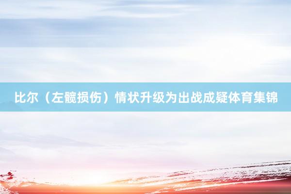 比尔（左髋损伤）情状升级为出战成疑体育集锦
