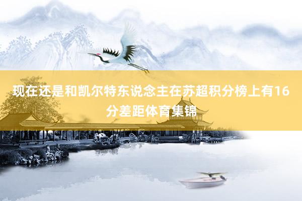 现在还是和凯尔特东说念主在苏超积分榜上有16分差距体育集锦