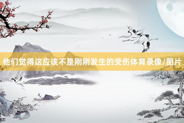 他们觉得这应该不是刚刚发生的受伤体育录像/图片
