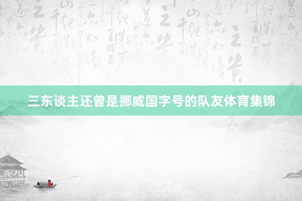 三东谈主还曾是挪威国字号的队友体育集锦