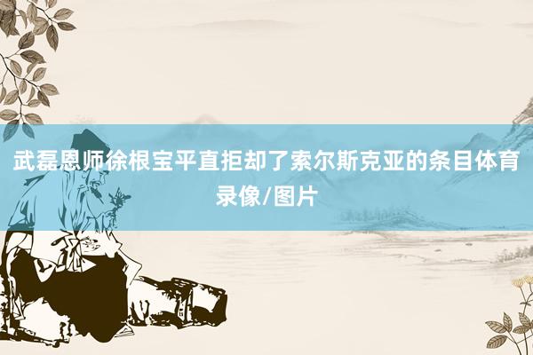 武磊恩师徐根宝平直拒却了索尔斯克亚的条目体育录像/图片