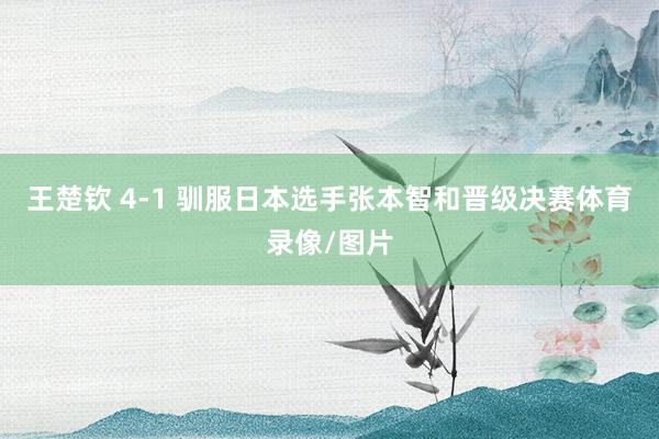 王楚钦 4-1 驯服日本选手张本智和晋级决赛体育录像/图片