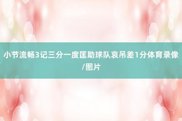 小节流畅3记三分一度匡助球队哀吊差1分体育录像/图片