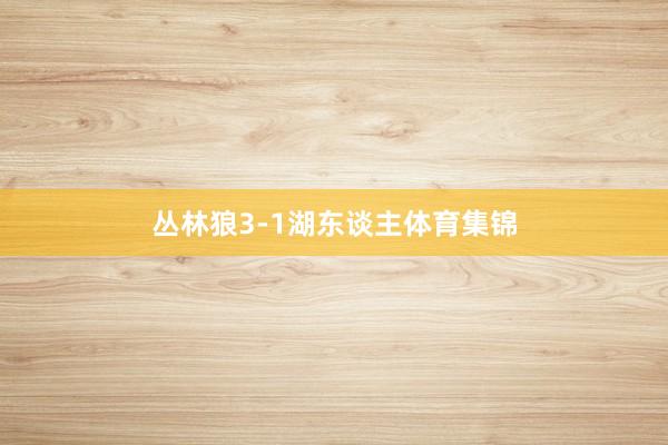 丛林狼3-1湖东谈主体育集锦