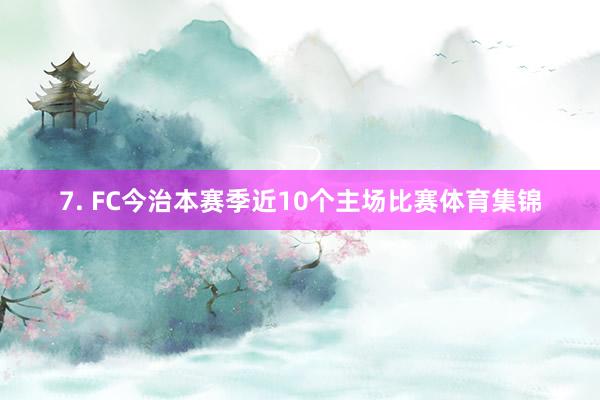 7. FC今治本赛季近10个主场比赛体育集锦