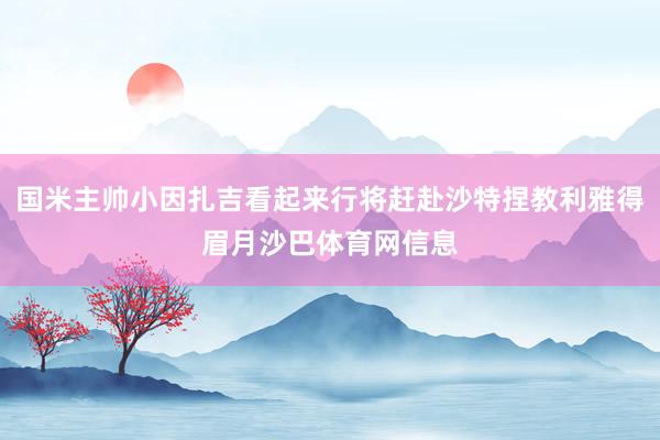 国米主帅小因扎吉看起来行将赶赴沙特捏教利雅得眉月沙巴体育网信息