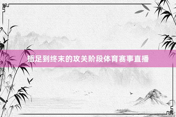 插足到终末的攻关阶段体育赛事直播