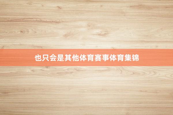 也只会是其他体育赛事体育集锦