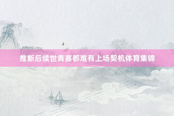推断后续世青赛都难有上场契机体育集锦