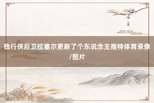 独行侠后卫拉塞尔更新了个东说念主推特体育录像/图片