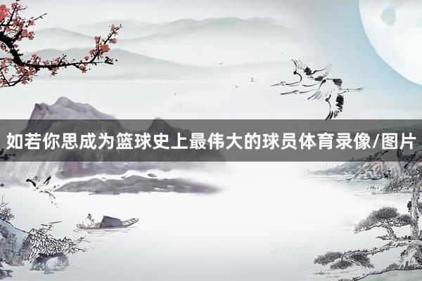 如若你思成为篮球史上最伟大的球员体育录像/图片