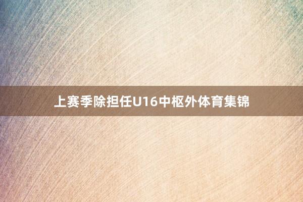 上赛季除担任U16中枢外体育集锦