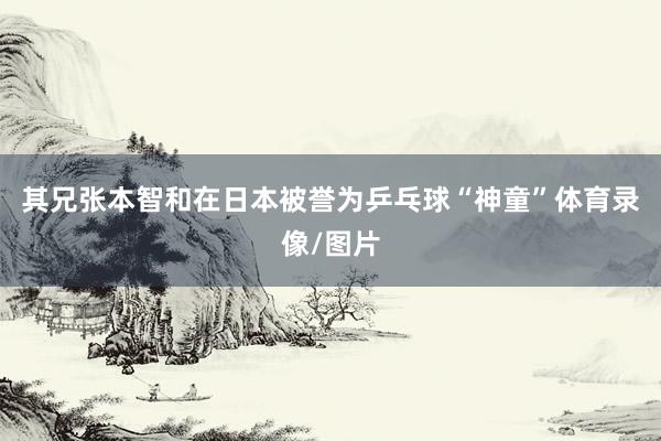 其兄张本智和在日本被誉为乒乓球“神童”体育录像/图片