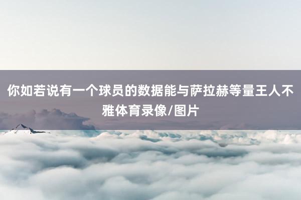 你如若说有一个球员的数据能与萨拉赫等量王人不雅体育录像/图片