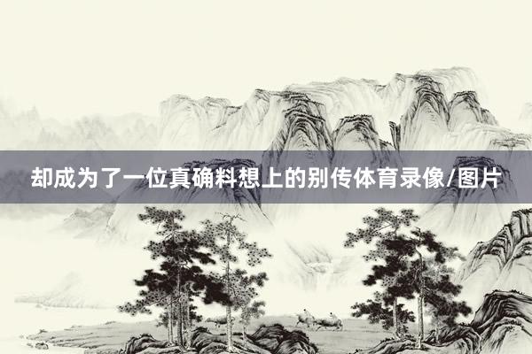 却成为了一位真确料想上的别传体育录像/图片