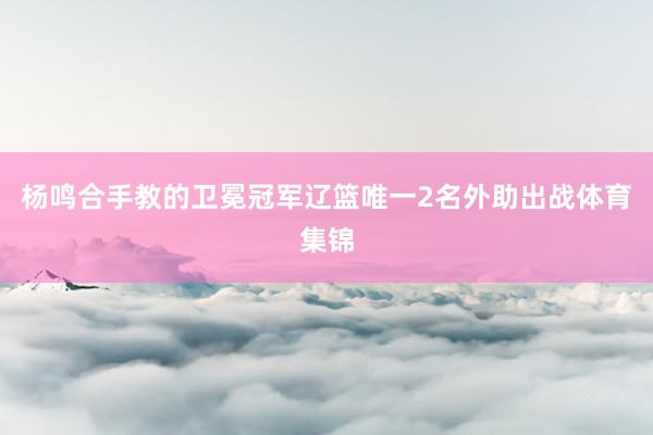 杨鸣合手教的卫冕冠军辽篮唯一2名外助出战体育集锦