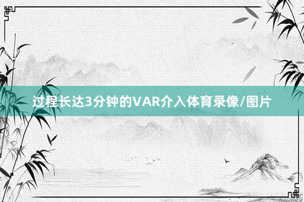 过程长达3分钟的VAR介入体育录像/图片