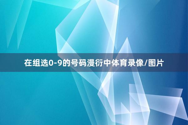 在组选0-9的号码漫衍中体育录像/图片