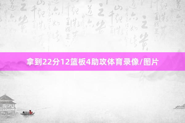 拿到22分12篮板4助攻体育录像/图片