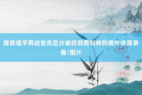 除陈垣宇两战皆负区分输给郭勇和林昀儒外体育录像/图片