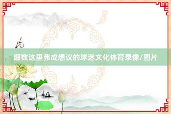 细数这里弗成想议的球迷文化体育录像/图片
