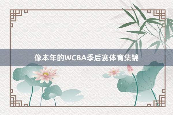 像本年的WCBA季后赛体育集锦