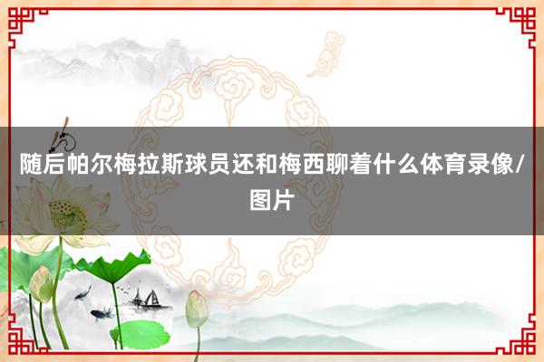随后帕尔梅拉斯球员还和梅西聊着什么体育录像/图片