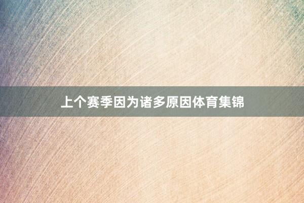 上个赛季因为诸多原因体育集锦